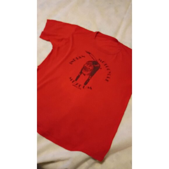 Vintage Indian Motorcycle Museum T-Shirt Springfield MA Large Thrashed Thin - Picture 7 of 8